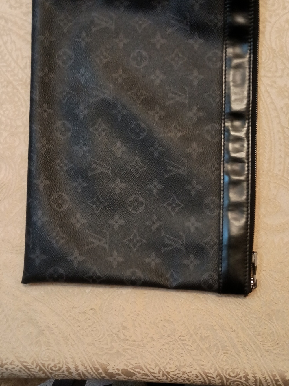 LOUIS VUITTON Monogram Eclipses Pochette Discovery Clutch Bag Brown M62291 - Picture 13 of 13